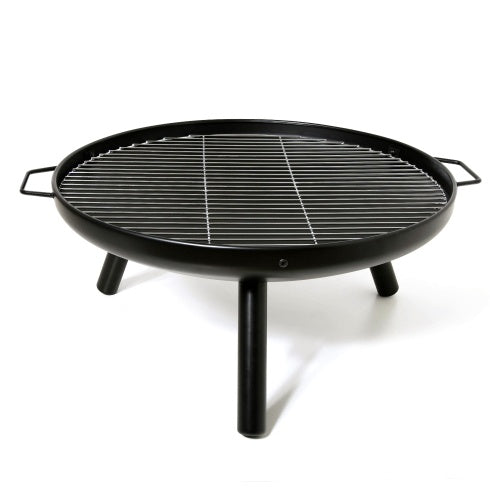 23 Inch Outdoor Fire Pit, Durable Wood Burning Fireplace Bowl With Grill Rack For Patio Garden, Backyard, Porch , Camping, BBQ, Picnic Bonfire