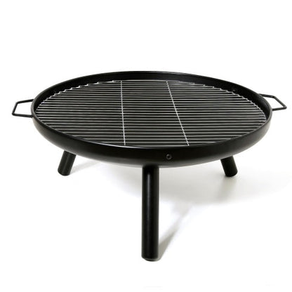23 Inch Outdoor Fire Pit, Durable Wood Burning Fireplace Bowl With Grill Rack For Patio Garden, Backyard, Porch , Camping, BBQ, Picnic Bonfire