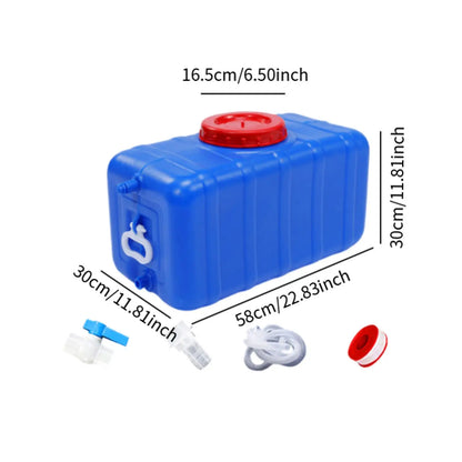 Portable Large Capacity Water Storage Tank Drink Container Camping Water Storage Tank  for Emergency Travel BBQ Horizontal