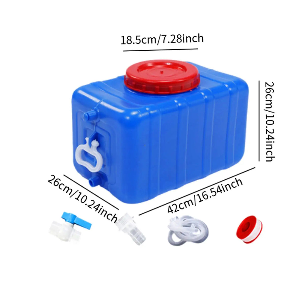 Portable Large Capacity Water Storage Tank Drink Container Camping Water Storage Tank  for Emergency Travel BBQ Horizontal
