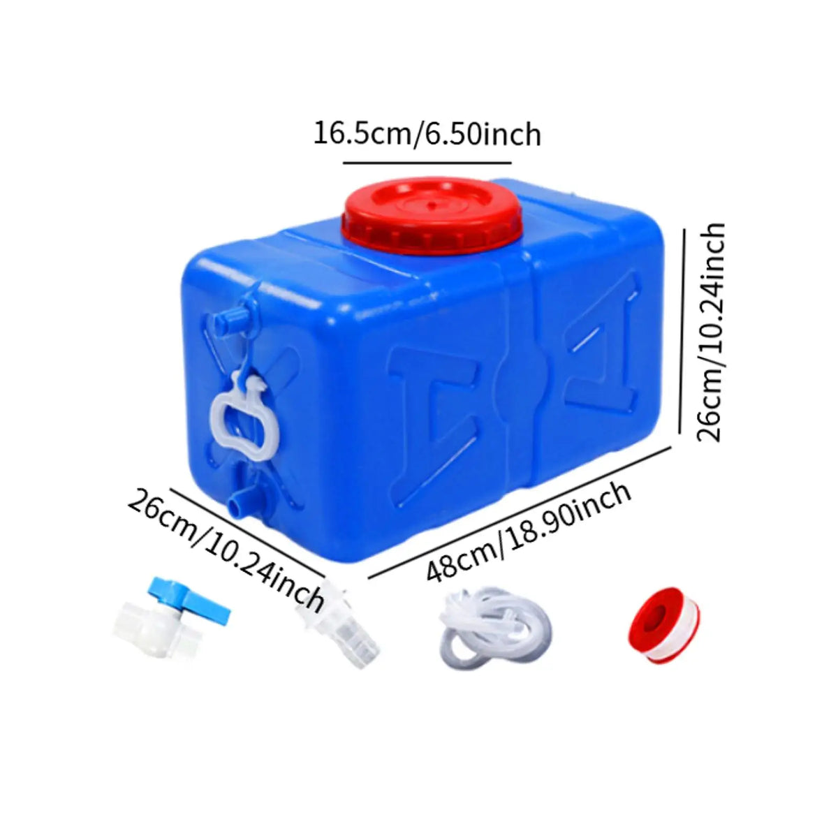 Portable Large Capacity Water Storage Tank Drink Container Camping Water Storage Tank  for Emergency Travel BBQ Horizontal