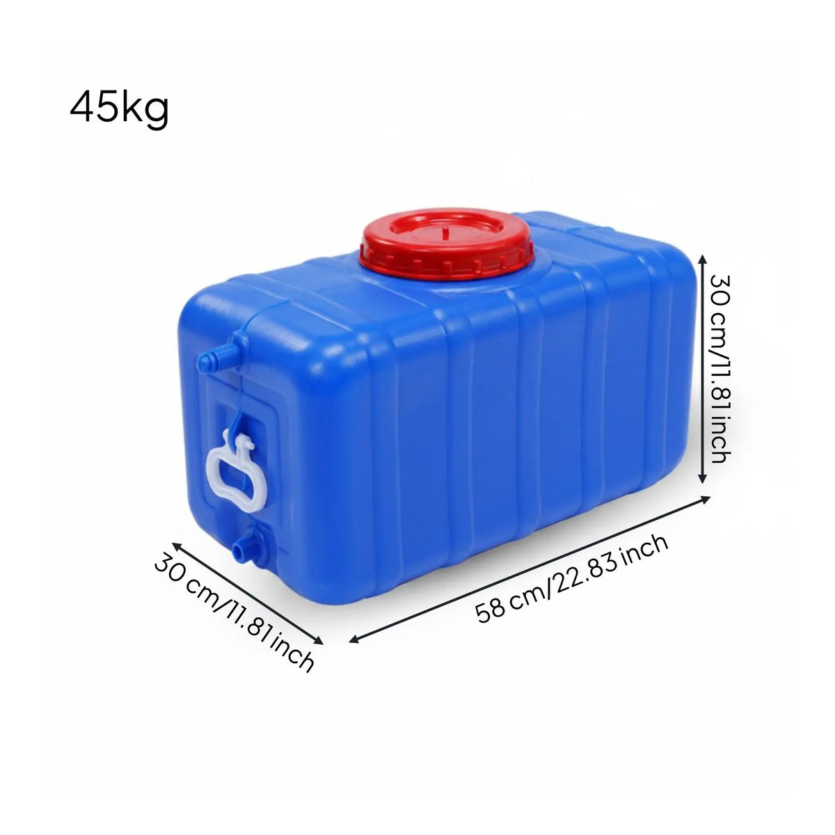 Portable Large Capacity Water Storage Tank Drink Container Camping Water Storage Tank  for Emergency Travel BBQ Horizontal