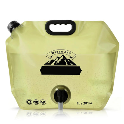 2Pcs Water Jug Camping 2.1Gallon, Reusable BPA Free Plastic Flasks, For Outdoor Hiking, Backpacking, Emergency Prep