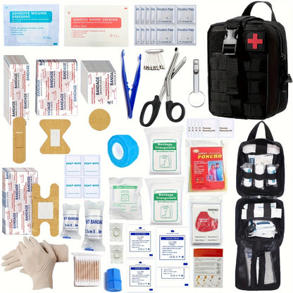 150pcs Universal First Aid Kit for Home, Travel, Outdoor & Emergency. Compact & Complete