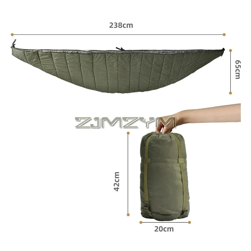 Camping Hammock Underquilt Full Length Big Size Under Quilts for Hammocks, Camping Backpacking Winter Cold Weather Warm Blanket