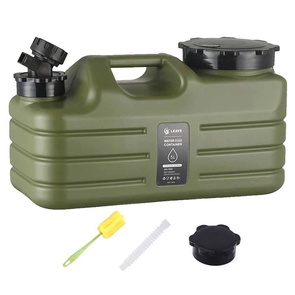 5-10L Water Storage Container with Faucet Drinking Water Bucket Large Capacity Water Dispenser Carrier for Vehicle Car Camping