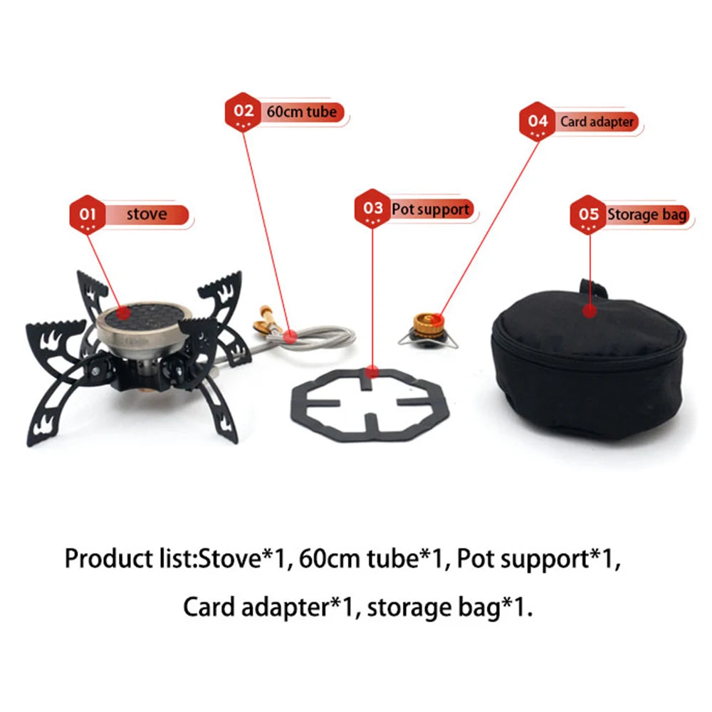 2026 Outdoor Cooking 4200W Foldable Camping New Cooker Burners Wind Resistant Flame Stability Compacts Portable Design