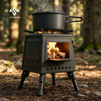 Outdoor Folding Portable Firewood Stove Household Smokeless Carbon Stove Camping Stove Outdoor Portable Fire Burning Stove