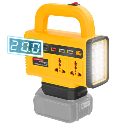 150W Portable Power Inverter for Dewalt 20V Battery DC 20V to AC 110V 220V Converter Power Station Outdoor Camping Emergency Use