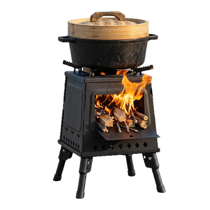 Outdoor Folding Portable Firewood Stove Household Smokeless Carbon Stove Camping Stove Outdoor Portable Fire Burning Stove
