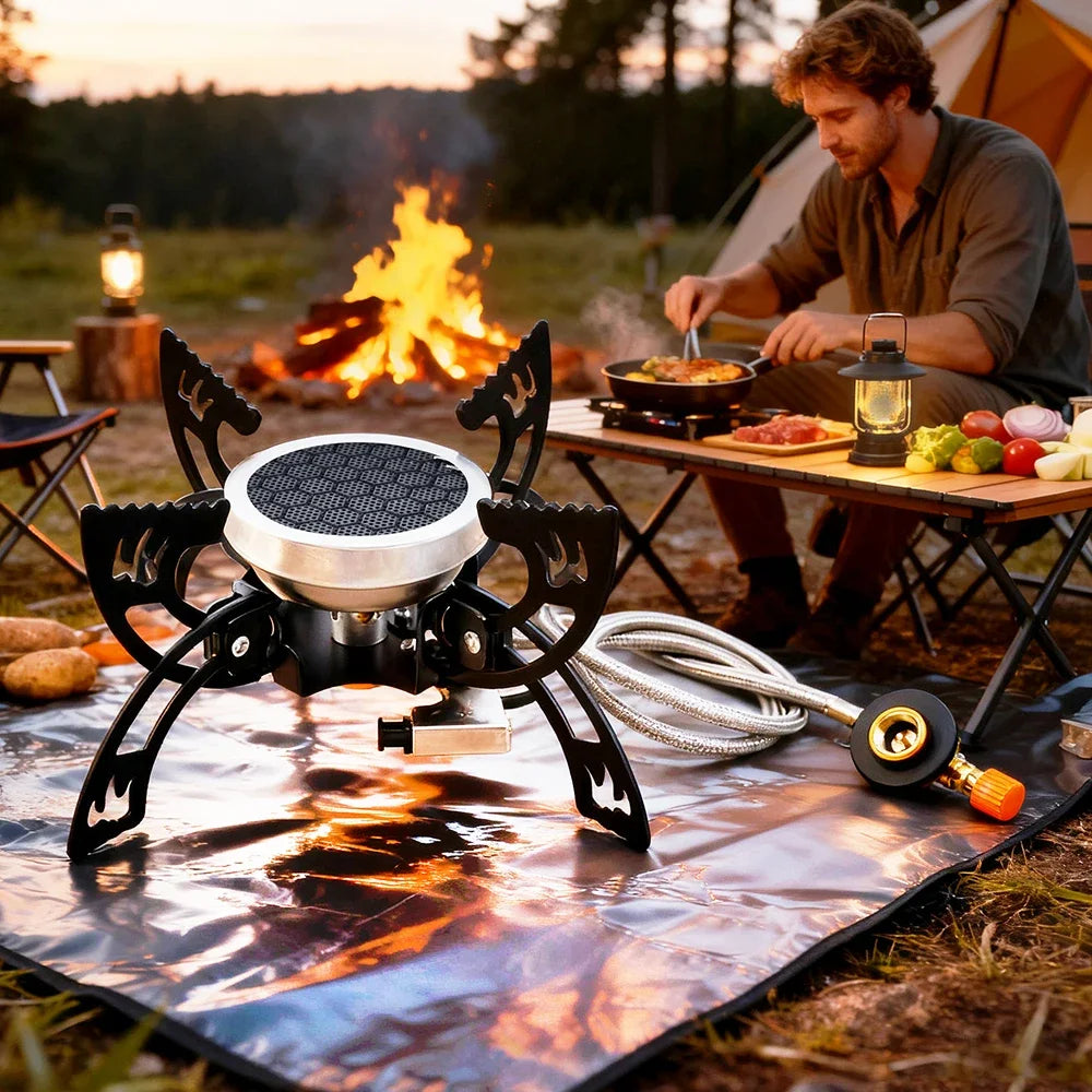 2026 Outdoor Cooking 4200W Foldable Camping New Cooker Burners Wind Resistant Flame Stability Compacts Portable Design