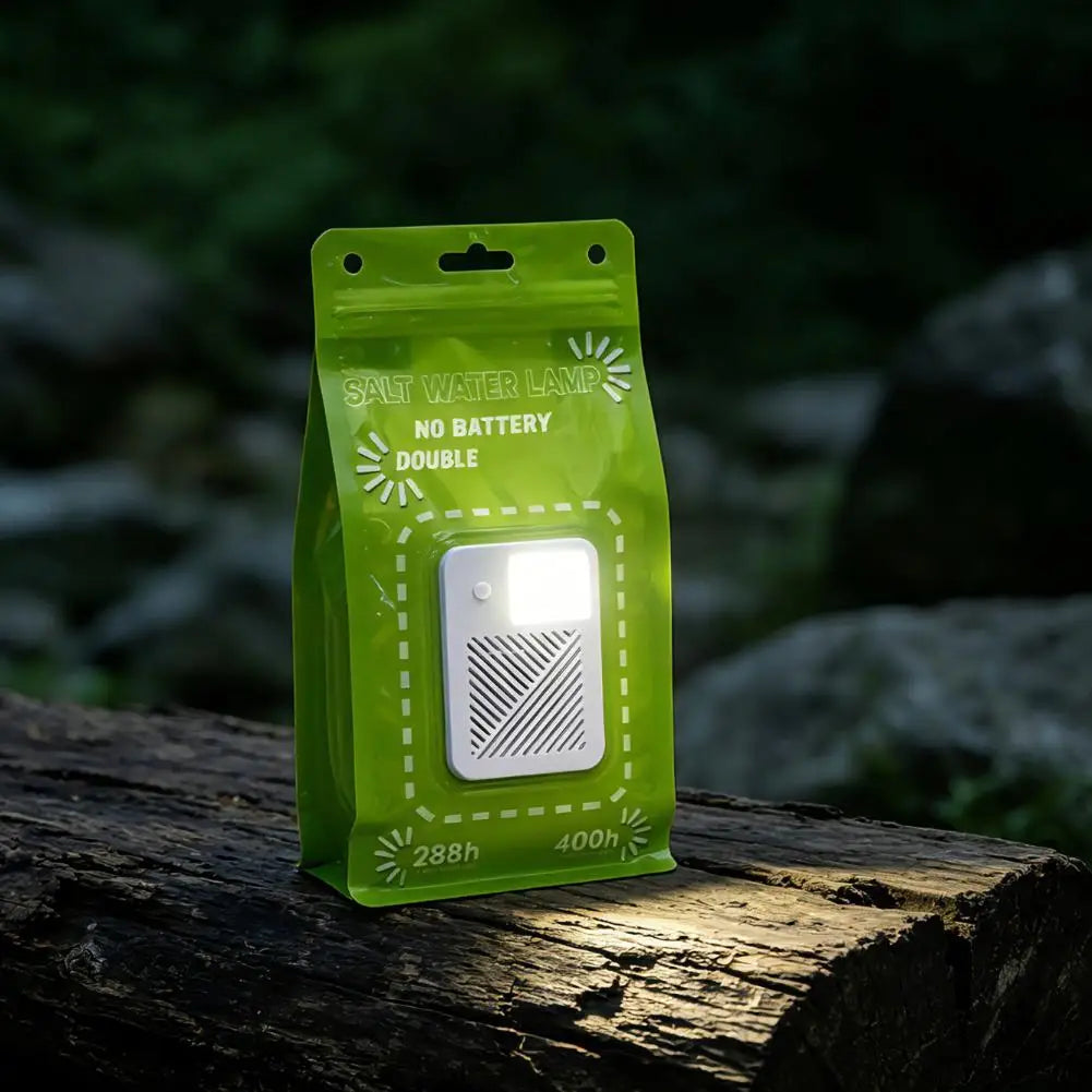 Reusable Salt Water Emergency Lamp Portable LED Camping Lamp Waterproof Salt Water Light For Outdoor Camping Night Fishing Lamp