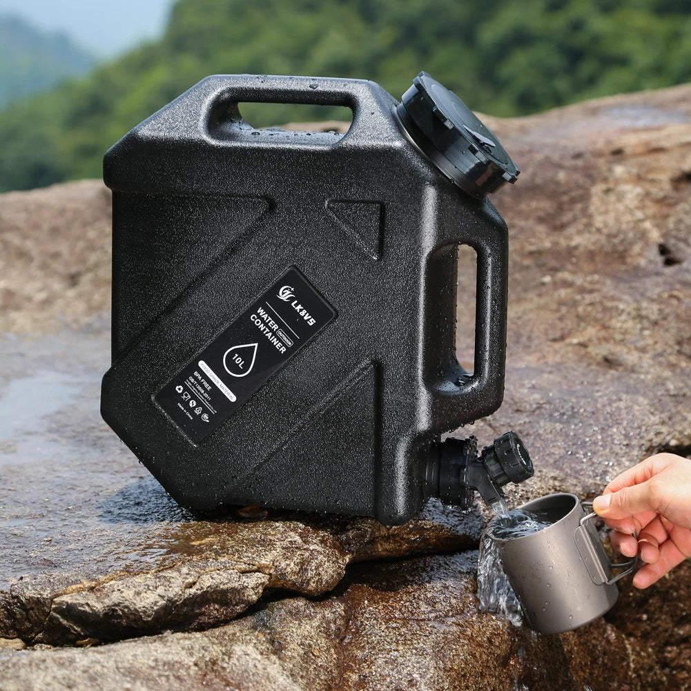 5-10L Water Storage Container with Faucet Drinking Water Bucket Large Capacity Water Dispenser Carrier for Vehicle Car Camping