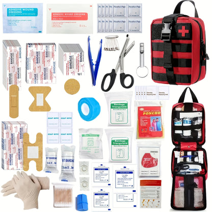 150pcs Universal First Aid Kit for Home, Travel, Outdoor & Emergency. Compact & Complete