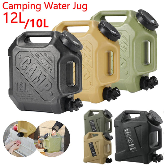 5-10L Water Storage Container with Faucet Drinking Water Bucket Large Capacity Water Dispenser Carrier for Vehicle Car Camping