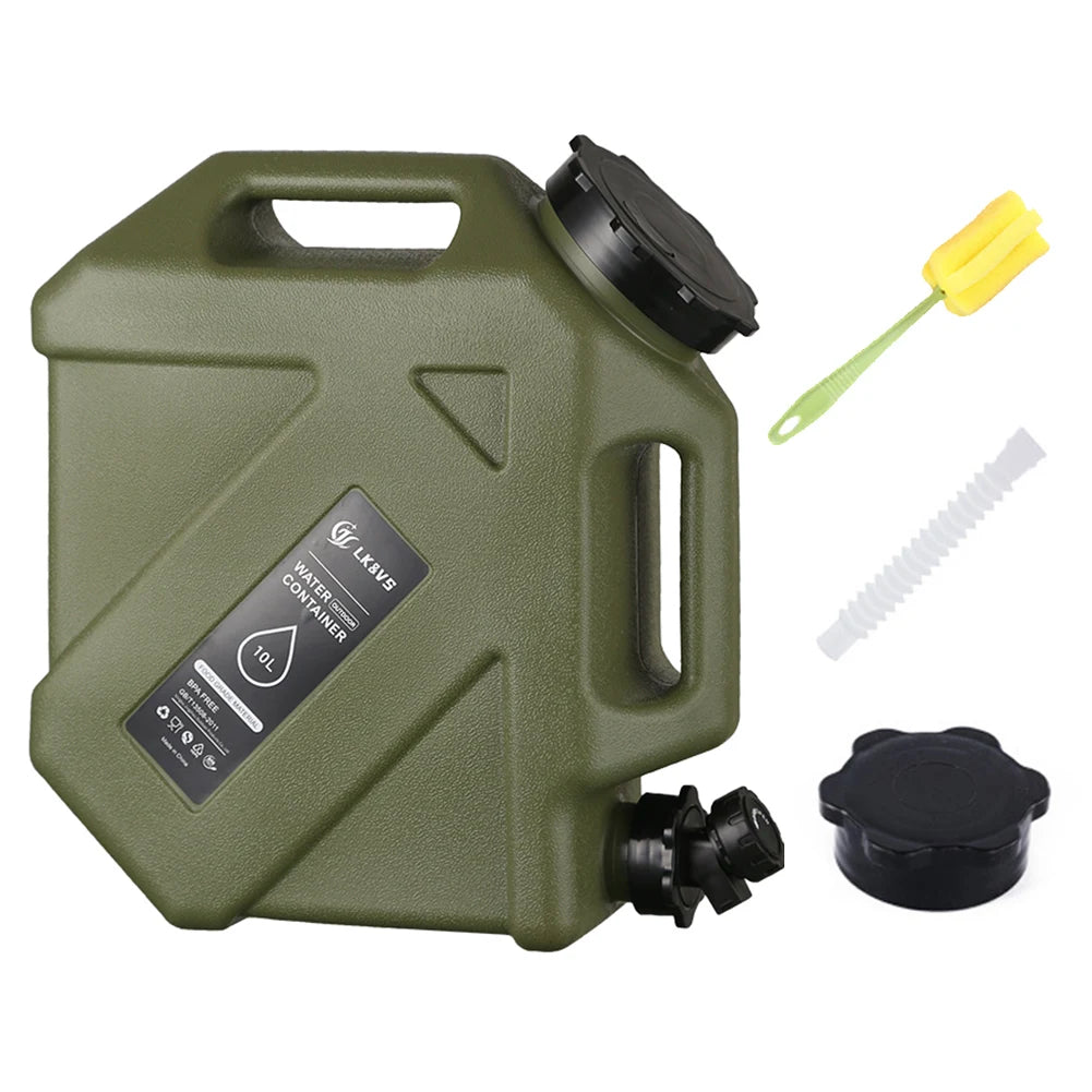 5-10L Water Storage Container with Faucet Drinking Water Bucket Large Capacity Water Dispenser Carrier for Vehicle Car Camping