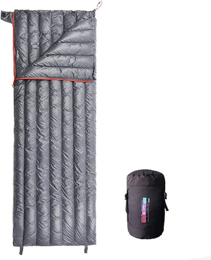Outdoor Camping, Down Sleeping Bag, Ultralight and Warm, 95% White Goose Down 800g Filling, Envelope Type, Adult Sleeping Bag
