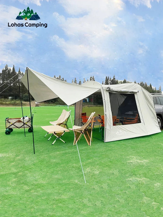 Docking tent  Portable Waterproof SUV Tail Tent 3-4 people Dome tent Sunshade Tunnel style tent,Large tent,