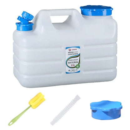 11L Water Storage Container with Faucet Portable Water Tank Large Capacity Drinking Water Bucket for Vehicle Car Camping