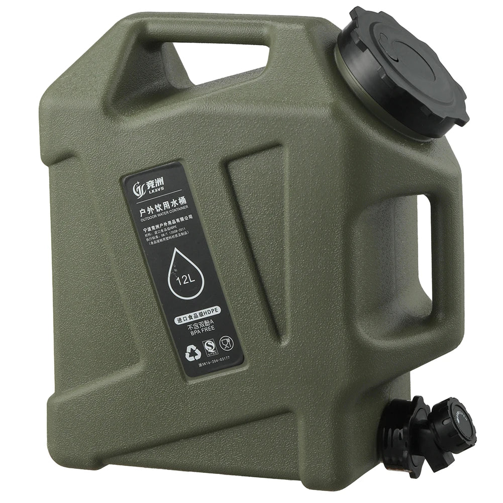 5-10L Water Storage Container with Faucet Drinking Water Bucket Large Capacity Water Dispenser Carrier for Vehicle Car Camping