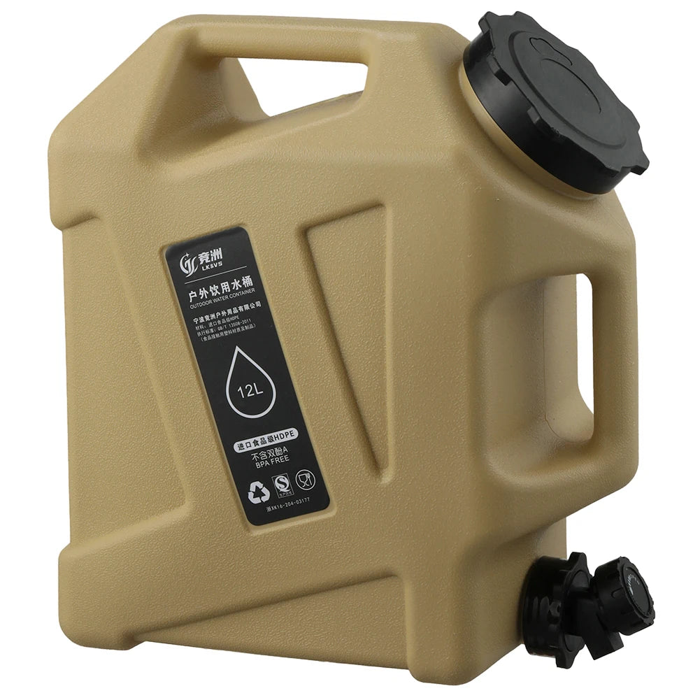 5-10L Water Storage Container with Faucet Drinking Water Bucket Large Capacity Water Dispenser Carrier for Vehicle Car Camping