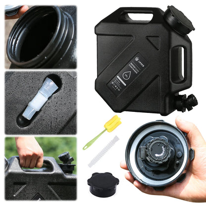 5-10L Water Storage Container with Faucet Drinking Water Bucket Large Capacity Water Dispenser Carrier for Vehicle Car Camping