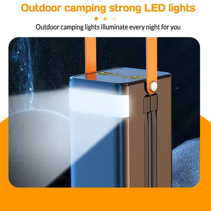 Portable Power Bank 120W 50000mAH Super Fast Charger Large Capacity External Battery Supports Simultaneous Charging of 7 Devices