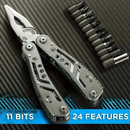 24in1 Multitool All In One Multi Function Gear With Knife Pliers 11 Bits
