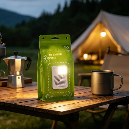 Reusable Salt Water Emergency Lamp Portable LED Camping Lamp Waterproof Salt Water Light For Outdoor Camping Night Fishing Lamp
