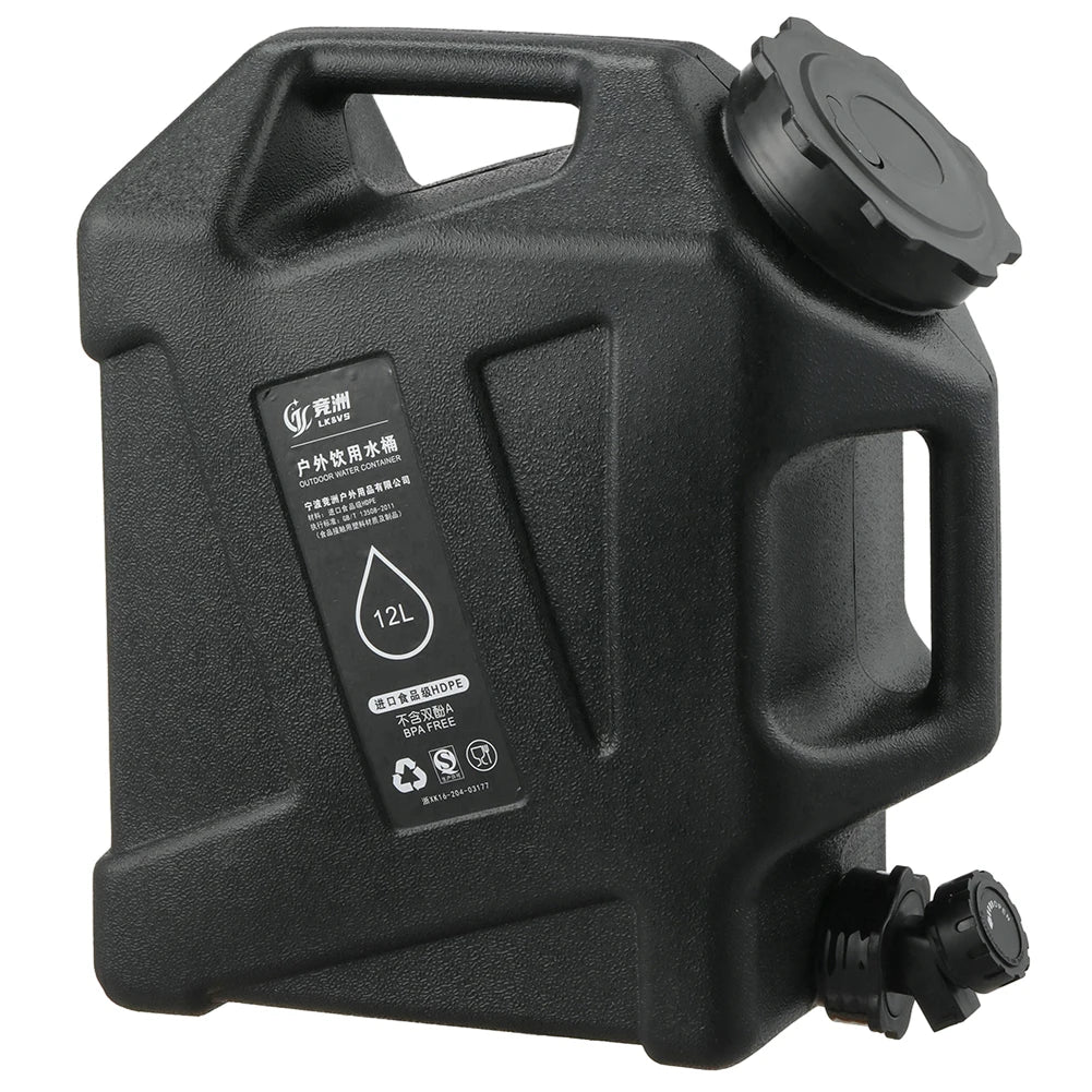 5-10L Water Storage Container with Faucet Drinking Water Bucket Large Capacity Water Dispenser Carrier for Vehicle Car Camping