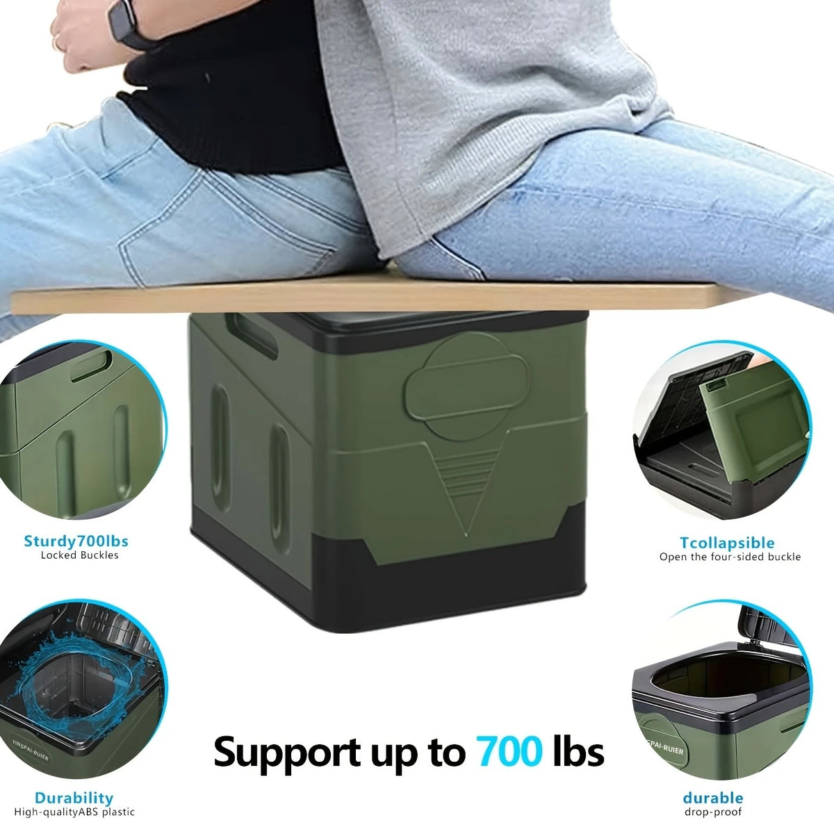 Portable Camping Toilet Foldable Camping Travel Toilet Collapsible Portable Potty for Camping Road Trips Emergency Car Use