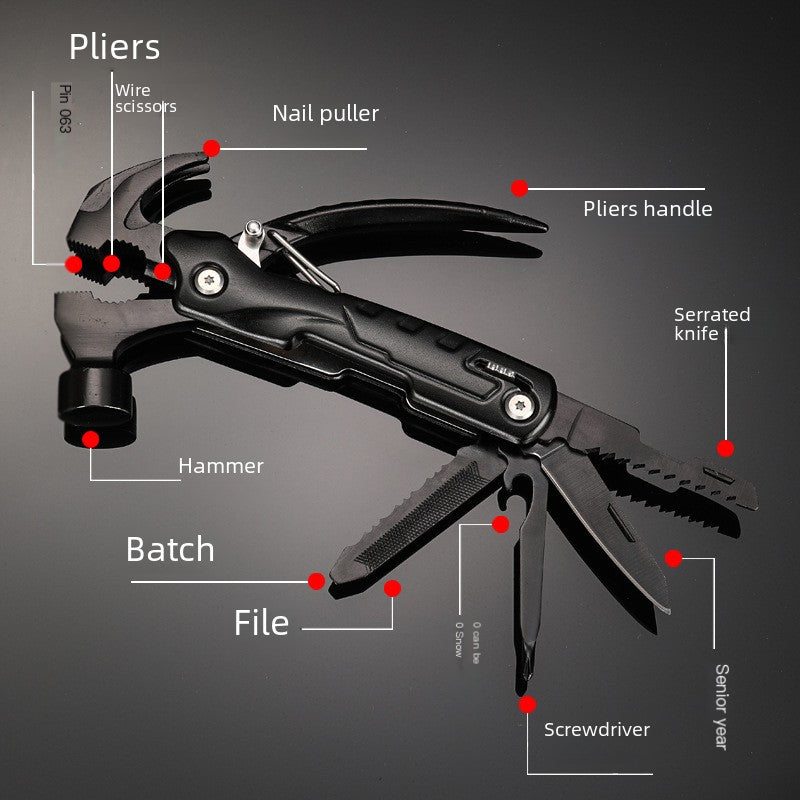 High Carbon Steel Camping Hammer Multi-Function Tool